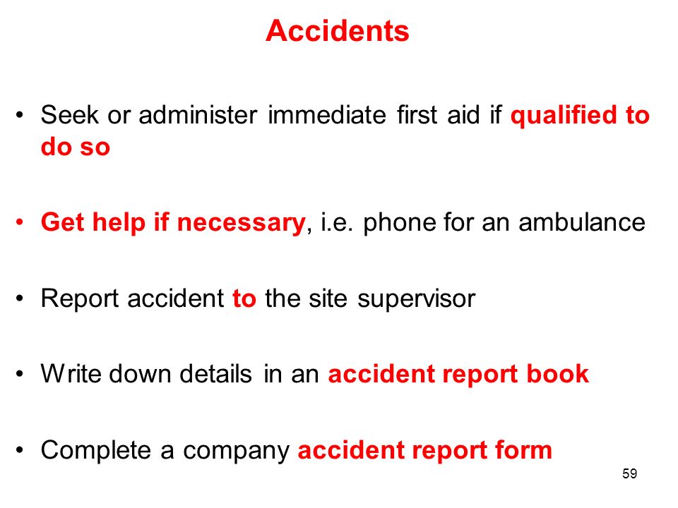Who completes reports in an accident book
