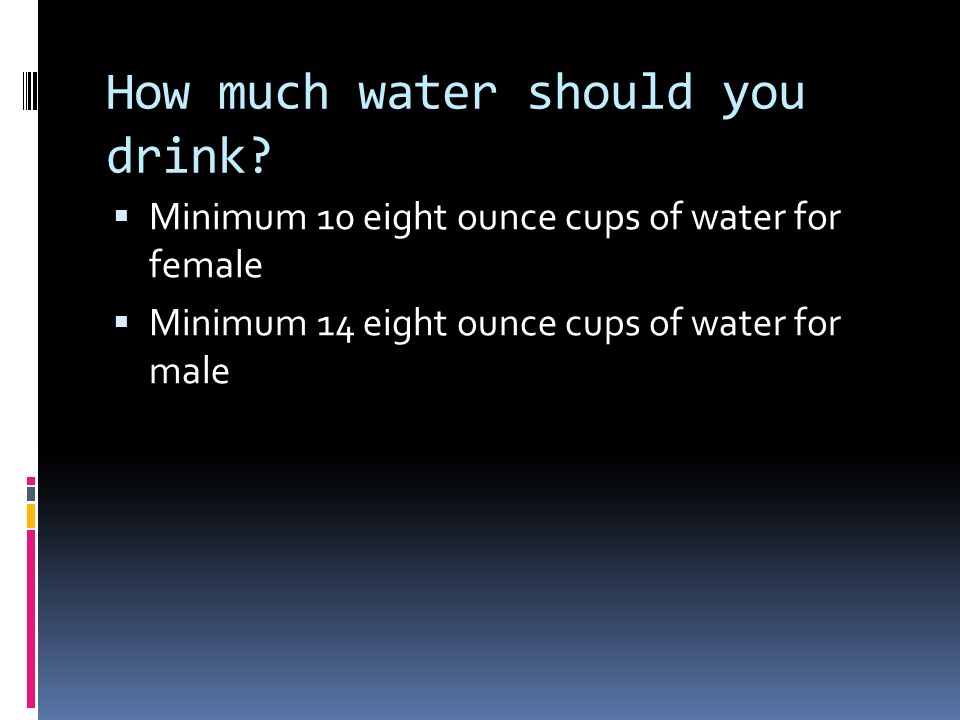 How much water should you drink.