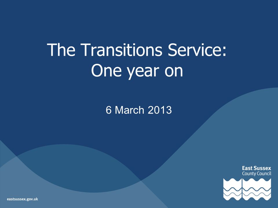 The Transitions Service: One year on 6 March 2013