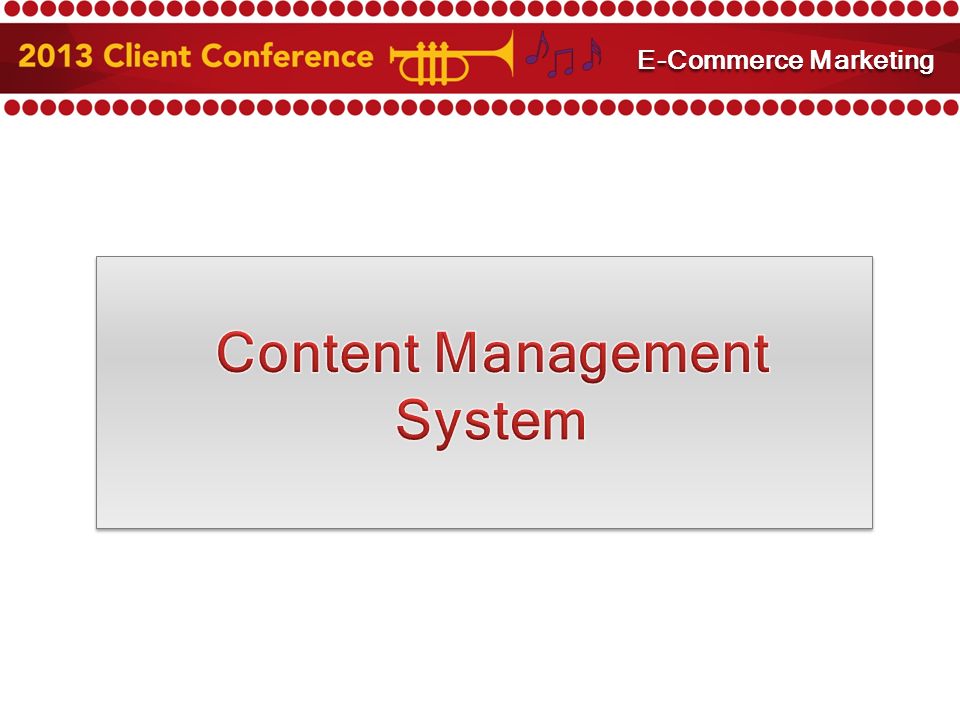 Content Management System E-Commerce Marketing