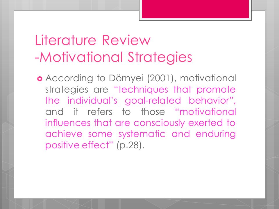 literature review on motivation of employees Llopis (2012) draws attention to work-life balance problem for modern employees and stresses its negative impact on the level of employee motivation. literature review on motivation of employees Llopis (2012) draws attention to work-life balance problem for modern employees and stresses its negative impact on the level of employee motivation.