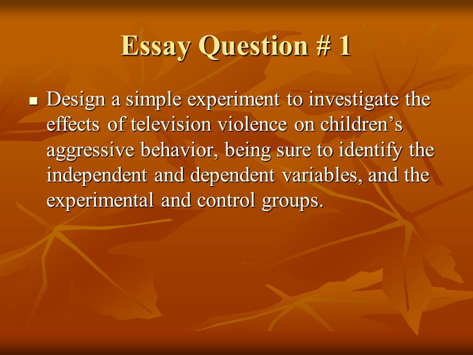 Essay on tv violence effect on children