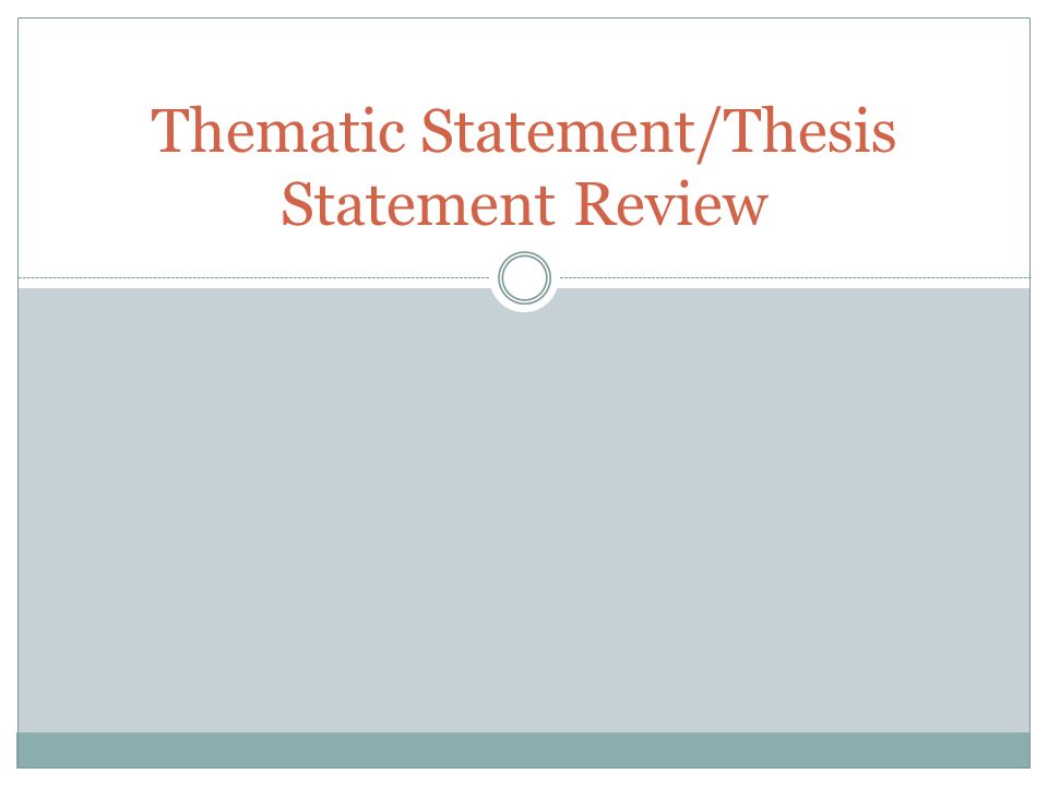 Finding the thesis statement activity