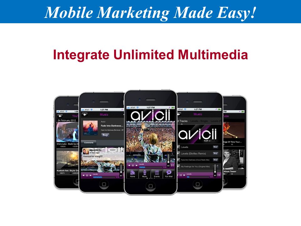 Integrate Unlimited Multimedia Mobile Marketing Made Easy!
