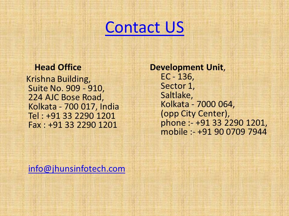Contact US Head Office Krishna Building, Suite No.