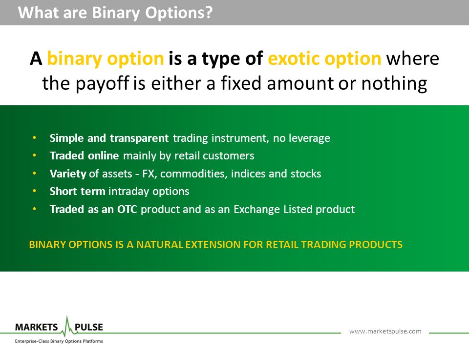 What are Binary Options.