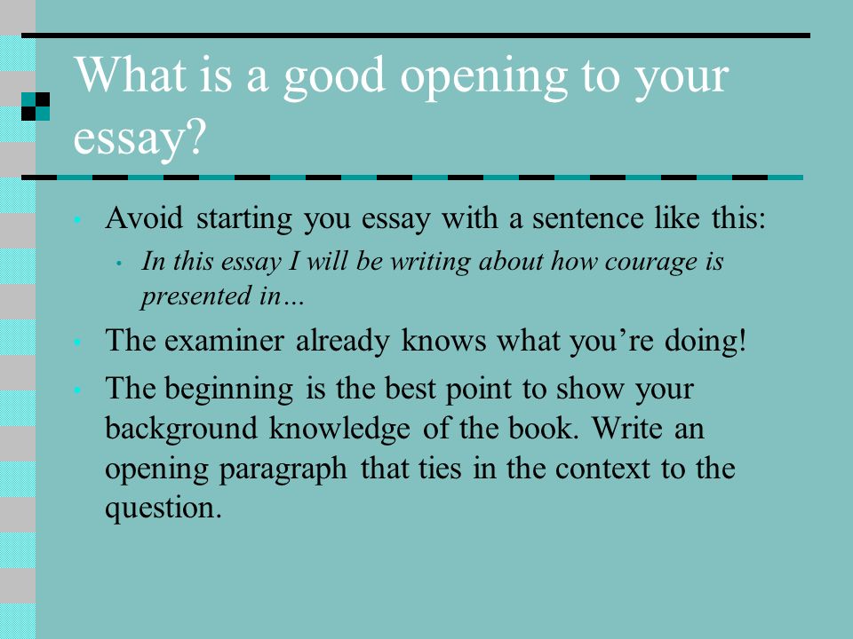 opening sentences for essays
