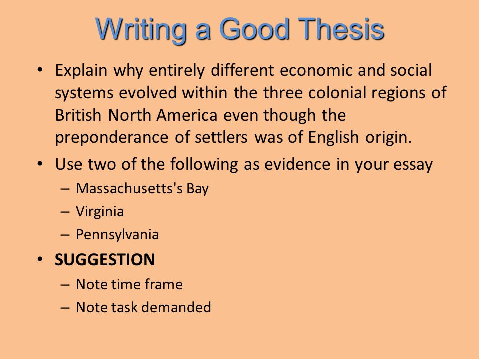 Writing good thesis