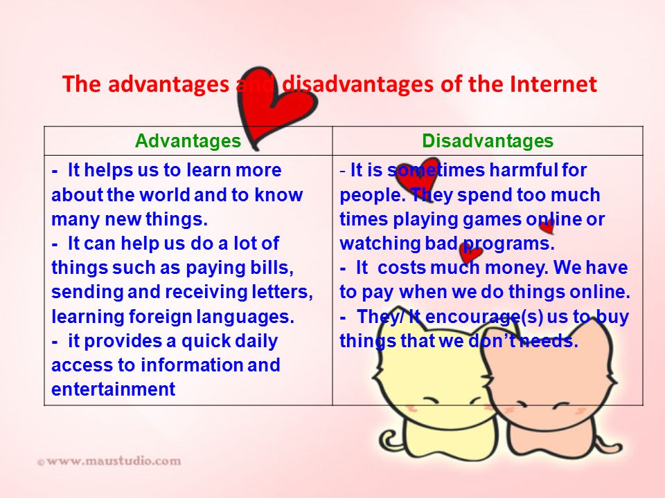 Advantages and disadvantages of the internet essay