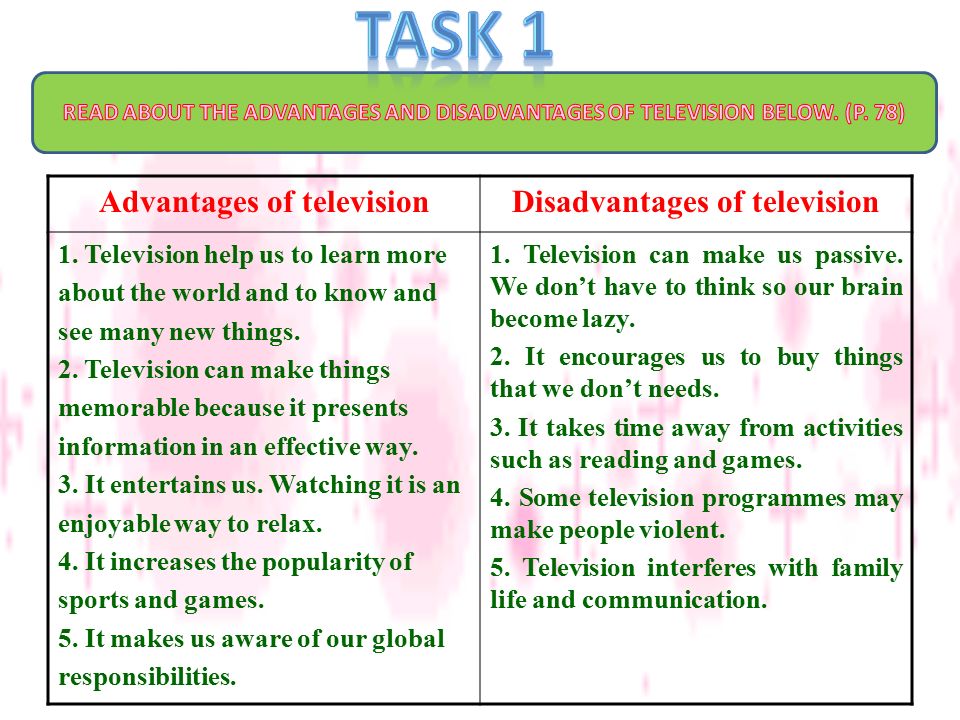 Short essay on television advantages and disadvantages