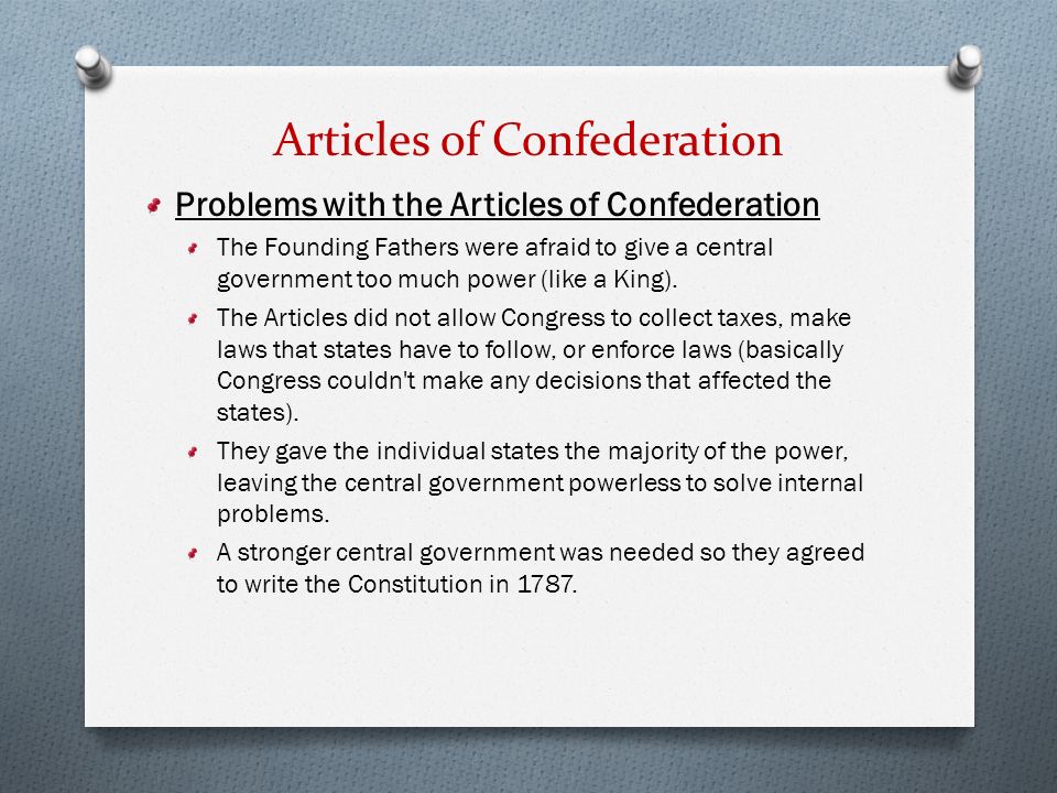 Articles of confederation influence on the constitution history