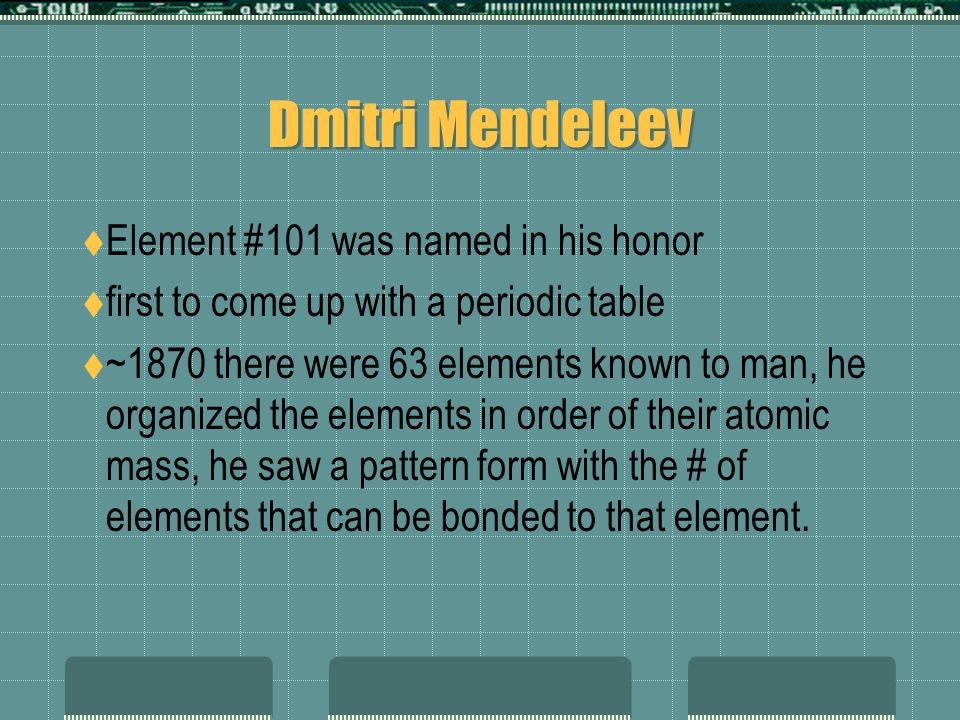 Periodic Table what is so on the periodic table : The periodic table chapter 4 & 11. What is the periodic table ...
