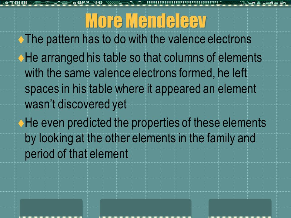 Periodic Table what is so on the periodic table : The periodic table chapter 4 & 11. What is the periodic table ...