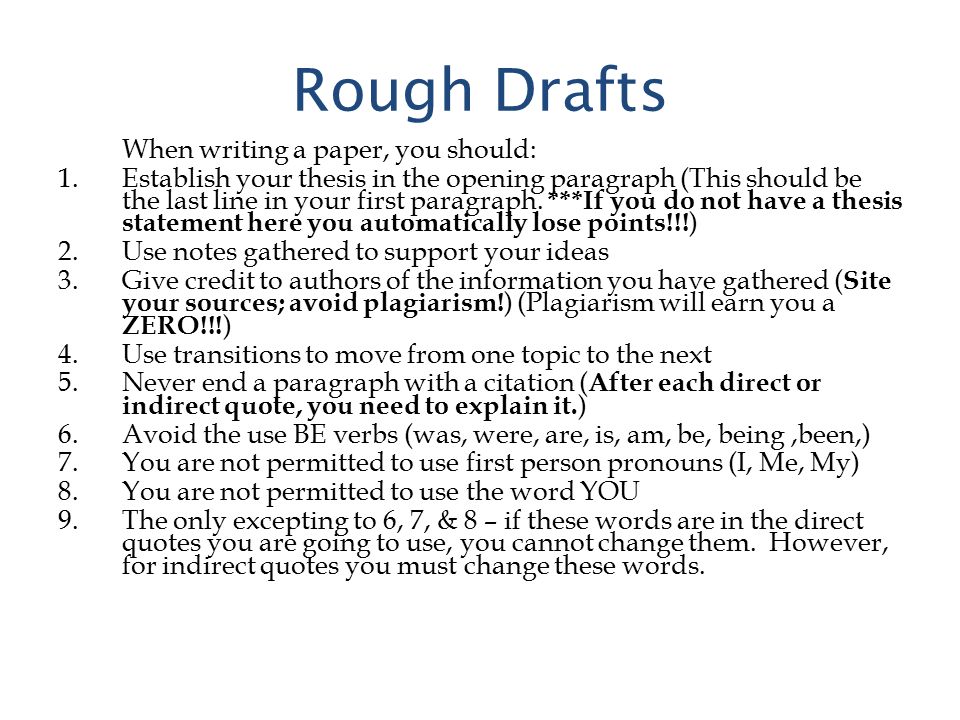 Draft For Research Paper Example
