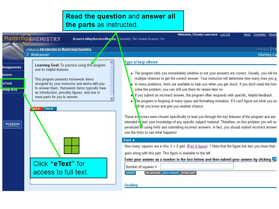 Read the question and answer all the parts as instructed. Click eText for access to full text.