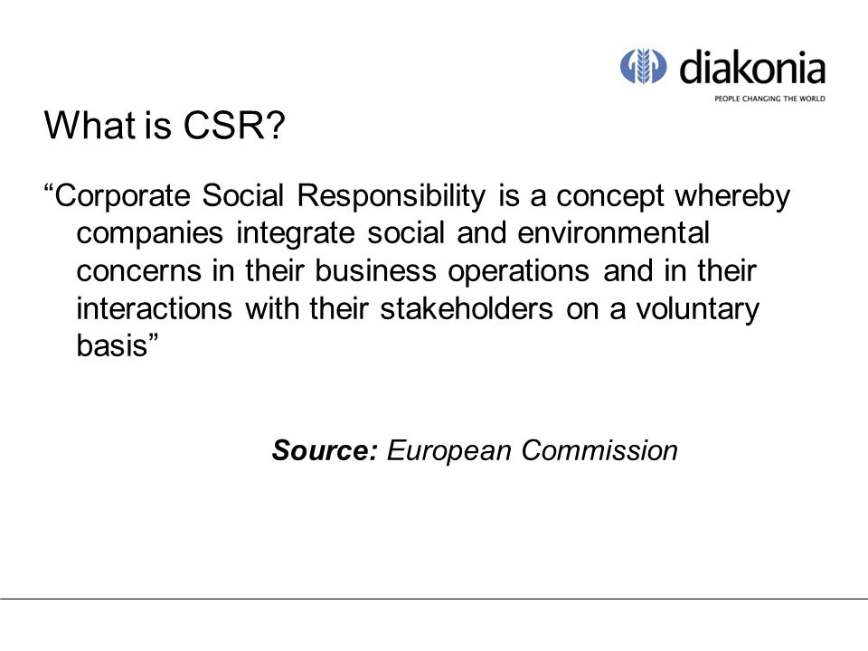 What is CSR.
