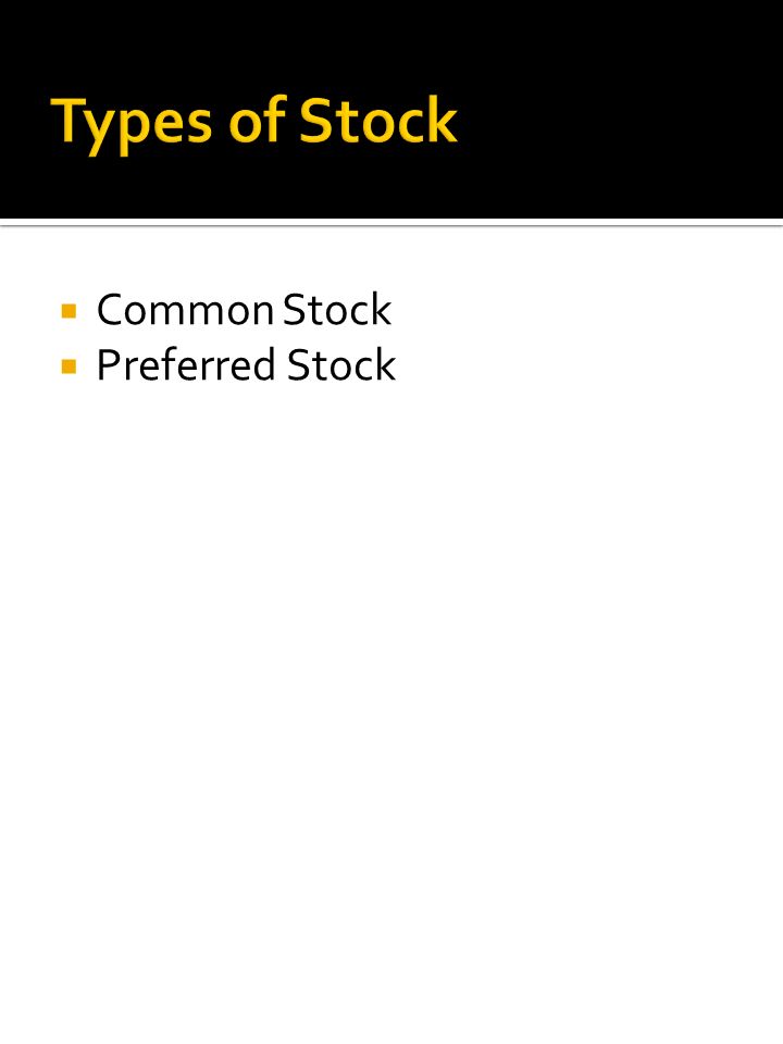  Common Stock  Preferred Stock