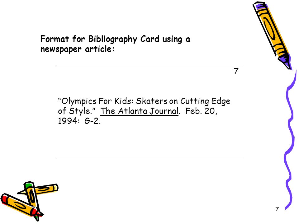 bibliography format for research papers bibliography format for research papers