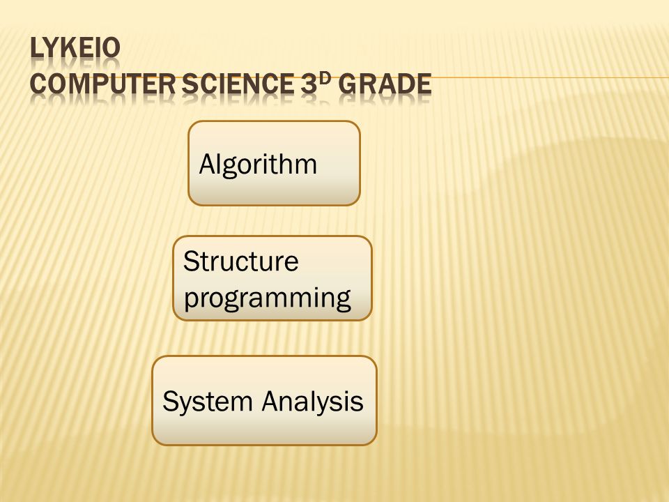 Algorithm Structure programming System Analysis