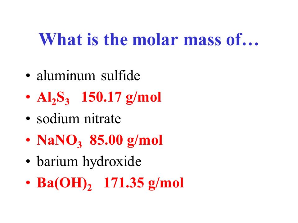 aluminum molar mass