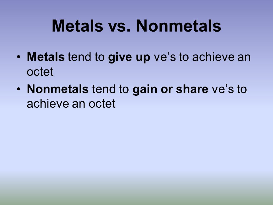 Metals vs.