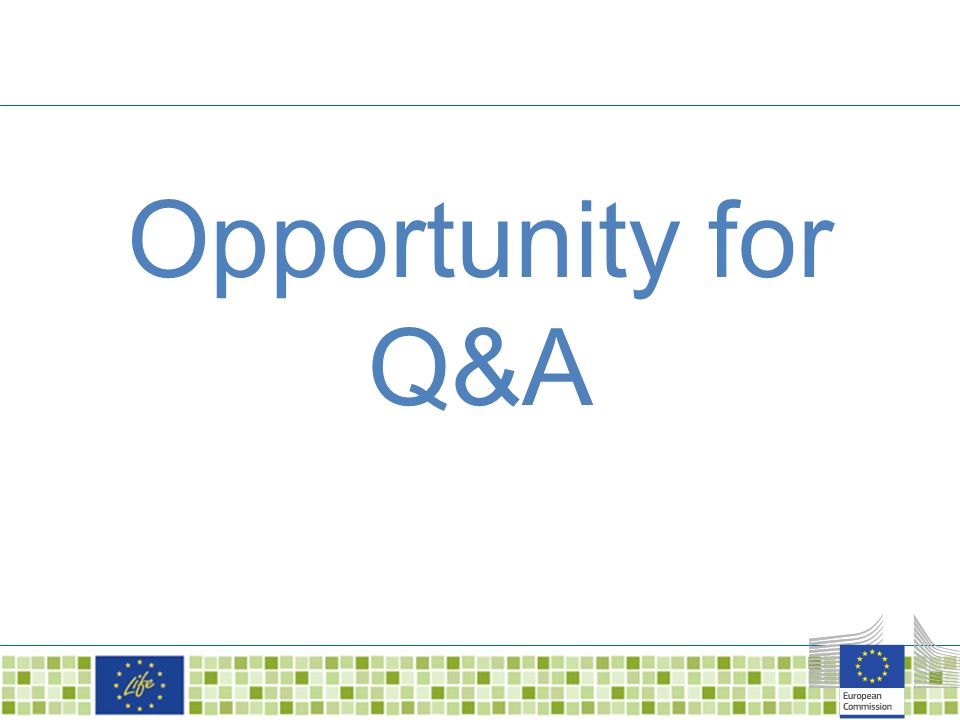 Opportunity for Q&A