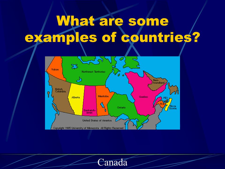 What are some examples of countries Canada
