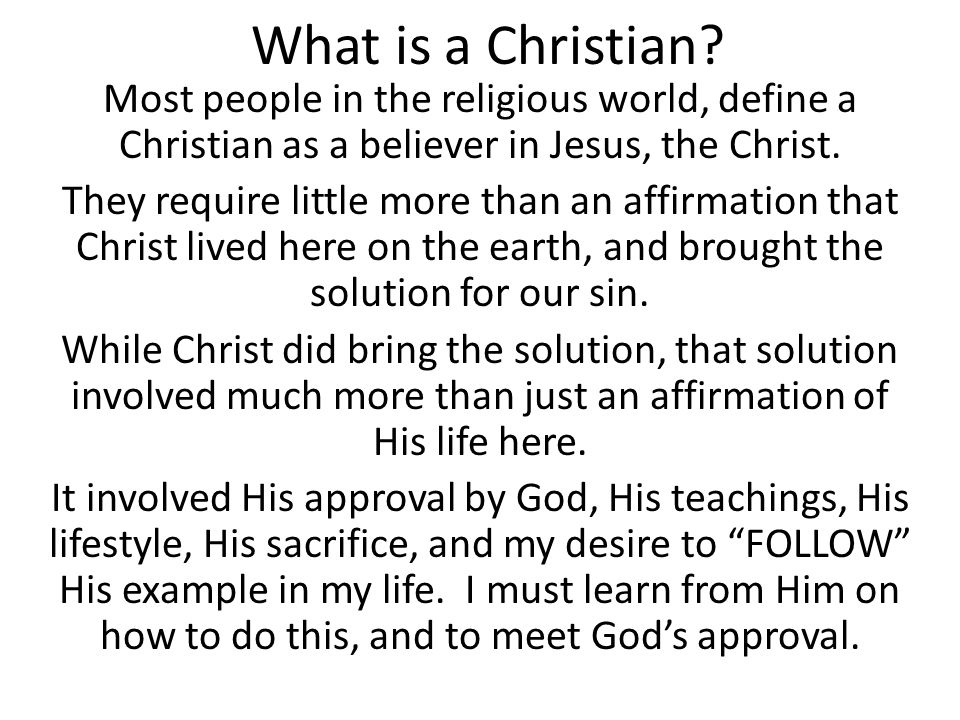 What is a Christian.