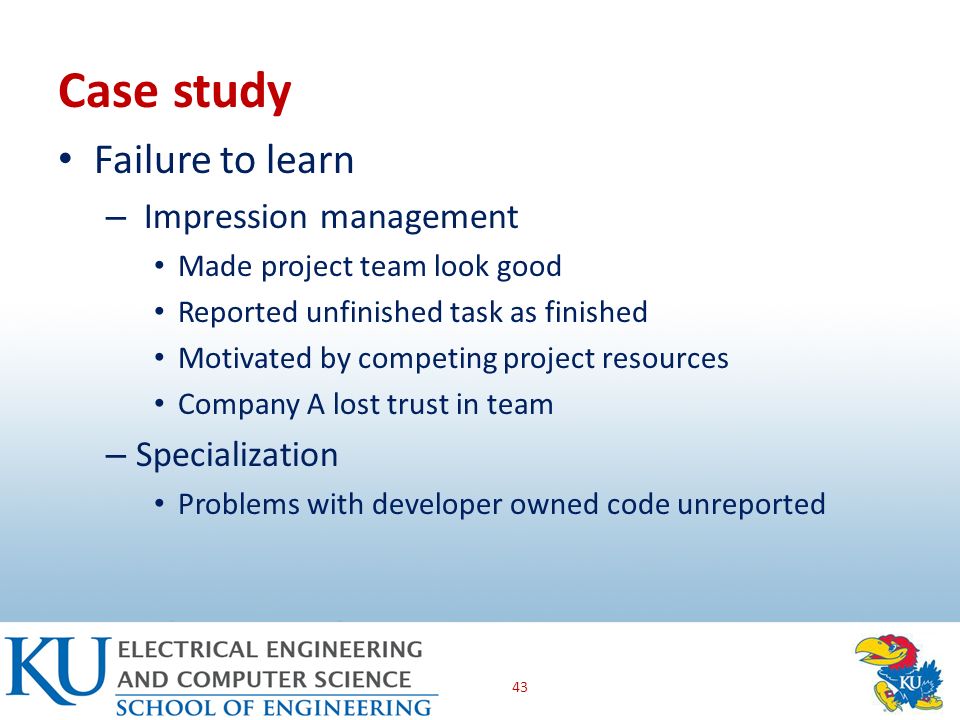 Case study project management failure