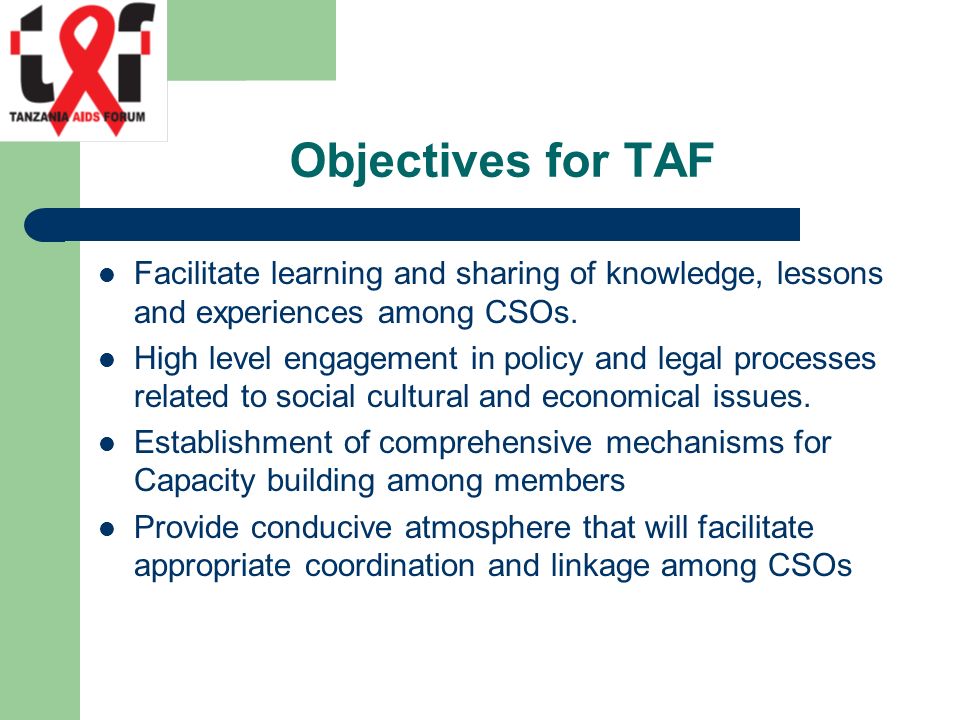 Facilitate learning and sharing of knowledge, lessons and experiences among CSOs.