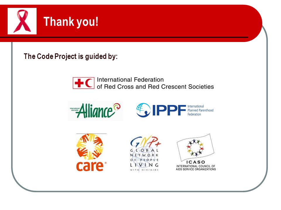 Thank you! The Code Project is guided by: