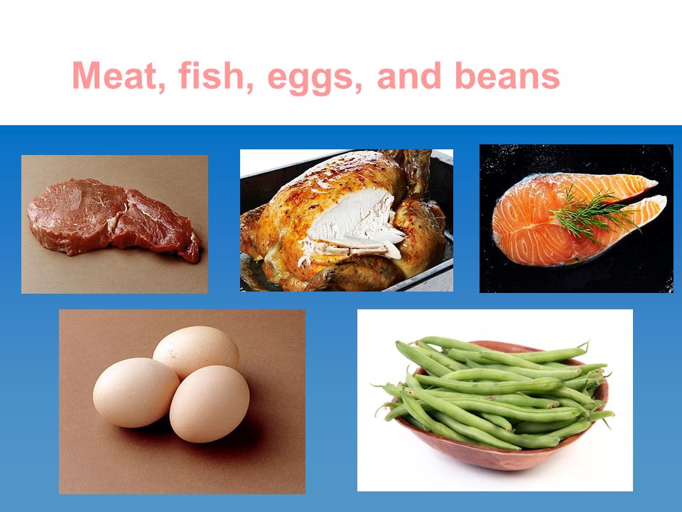 Meat, fish, eggs, and beans