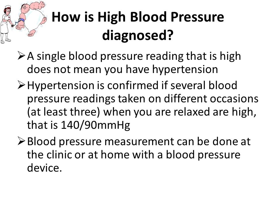 How is High Blood Pressure diagnosed.