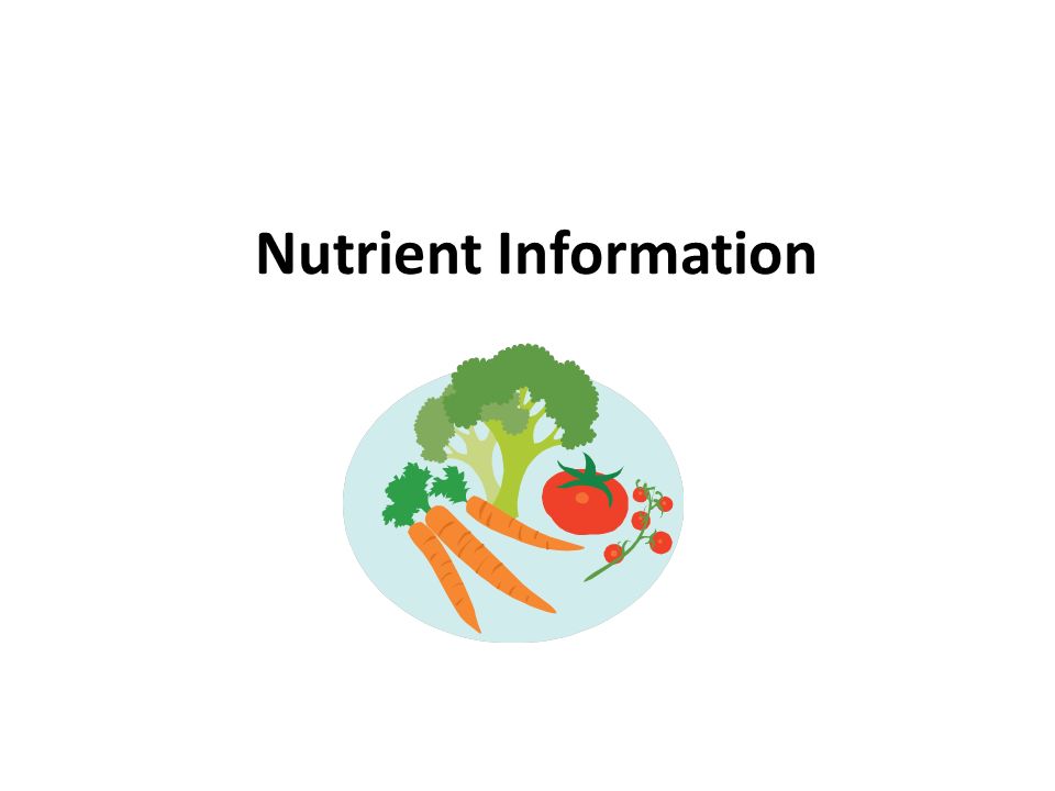 Nutrient Information