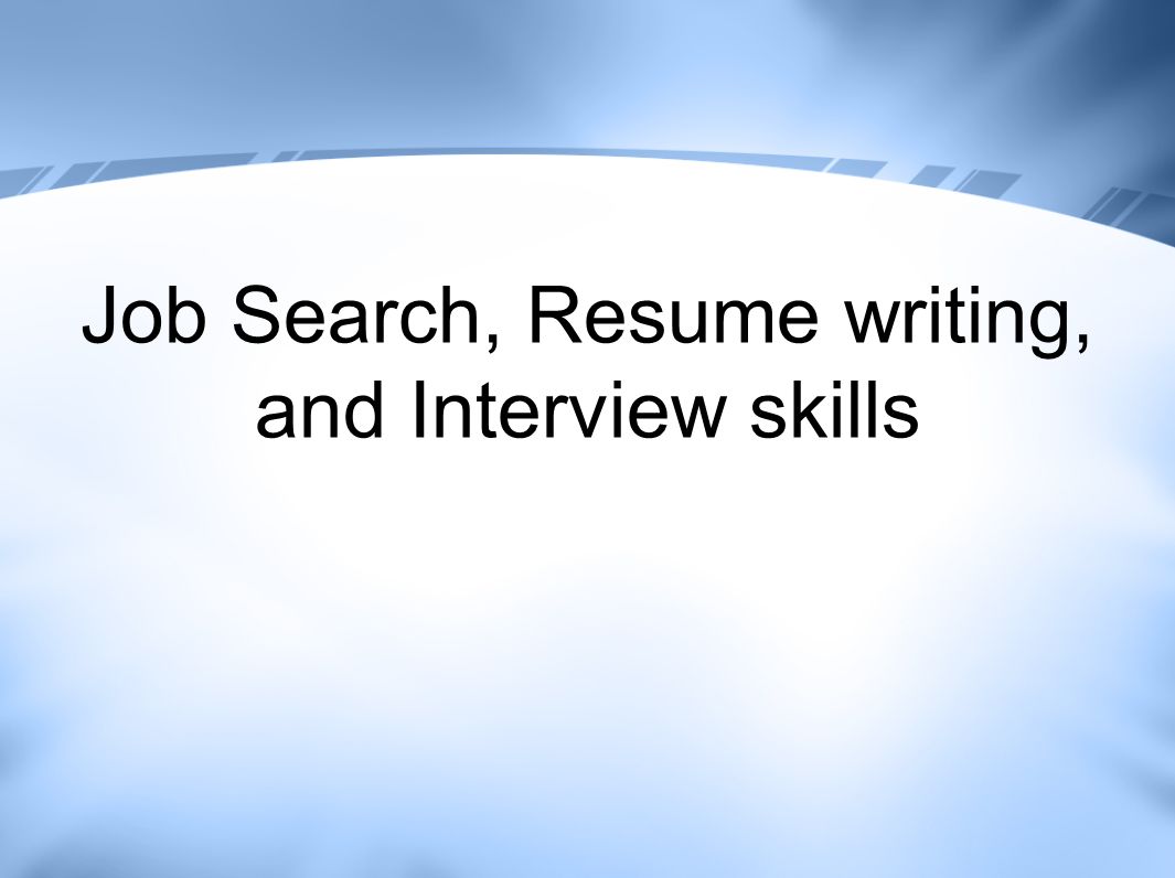 job search skills