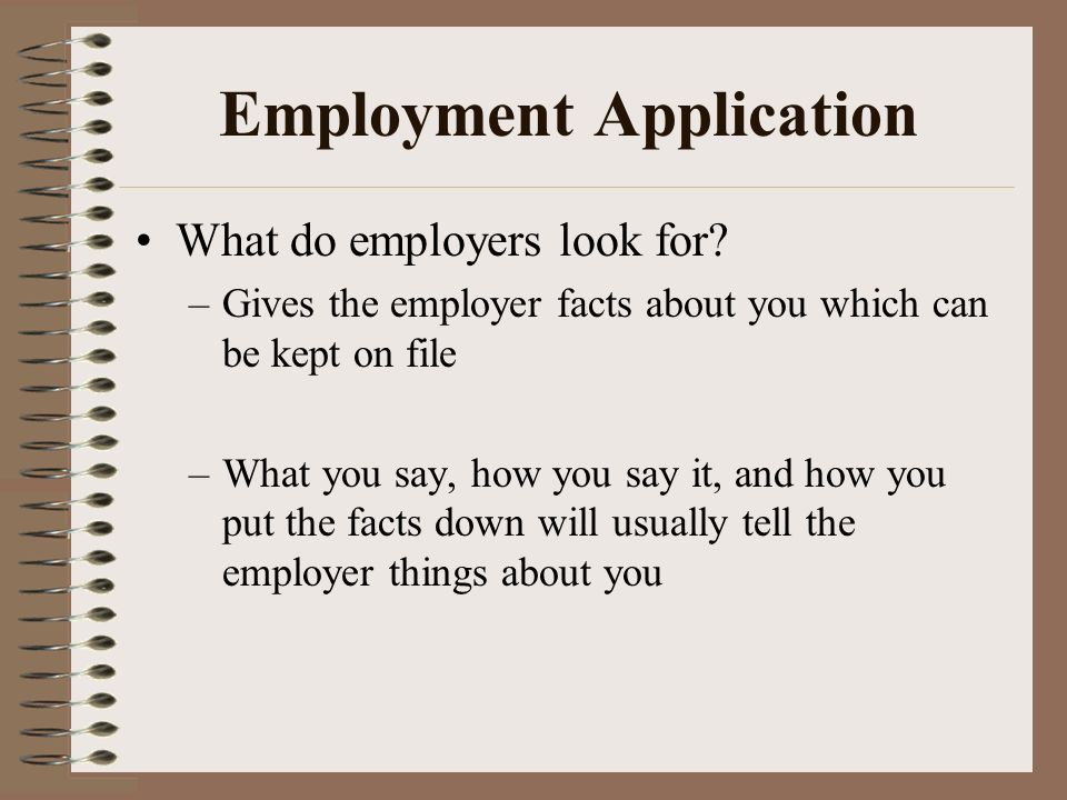 what do employers look for