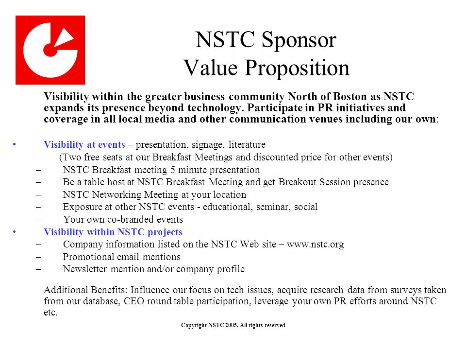 Copyright NSTC 2005.