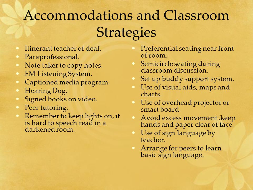 hearing impairment accommodations