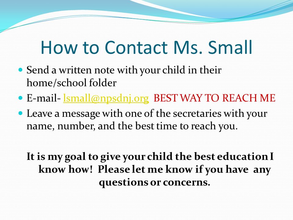 How to Contact Ms.