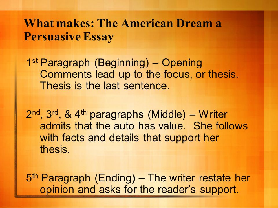 make persuasive essay Persuasive essay outline explanation structure of a five paragraph persuasive essay introduction (3-5 sentences) hook: grab the reader’s attention with a quote. make persuasive essay Persuasive essay outline explanation structure of a five paragraph persuasive essay introduction (3-5 sentences) hook: grab the reader’s attention with a quote.