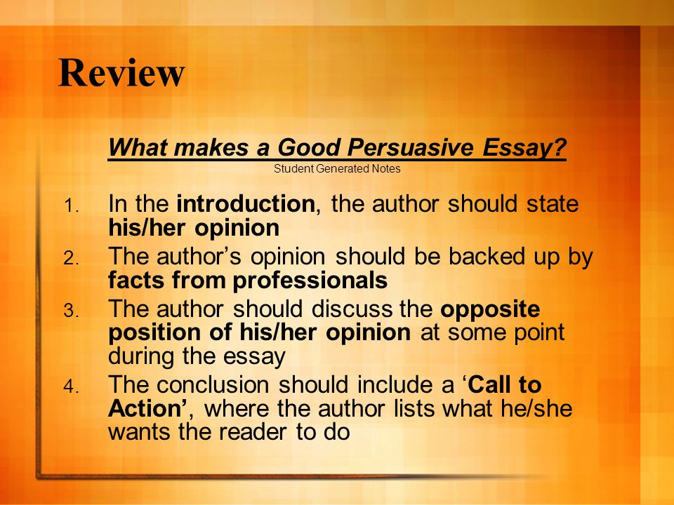 Persuasive Essay Map