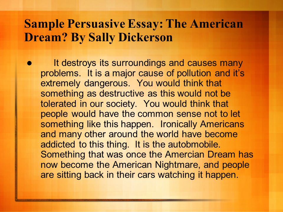 The American Dream Definition Essay