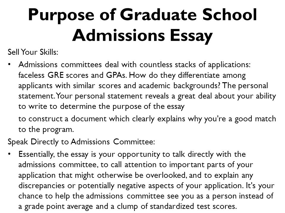 example of admission essays for graduate school