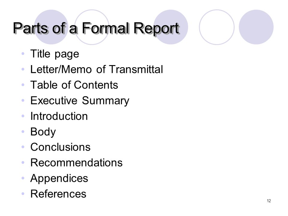 formal report title page