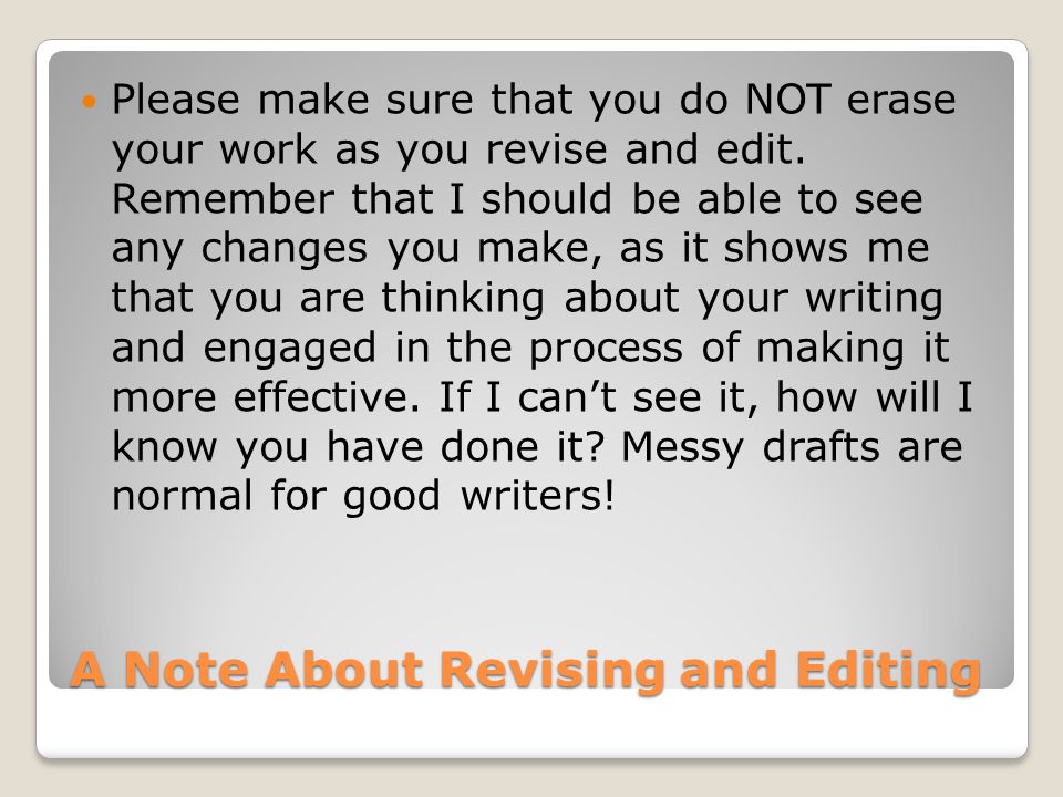 revising and editing a research paper revising and editing a research paper