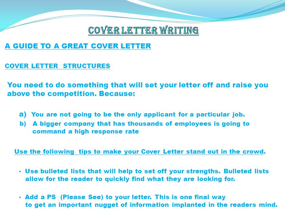 Making Cover Letter