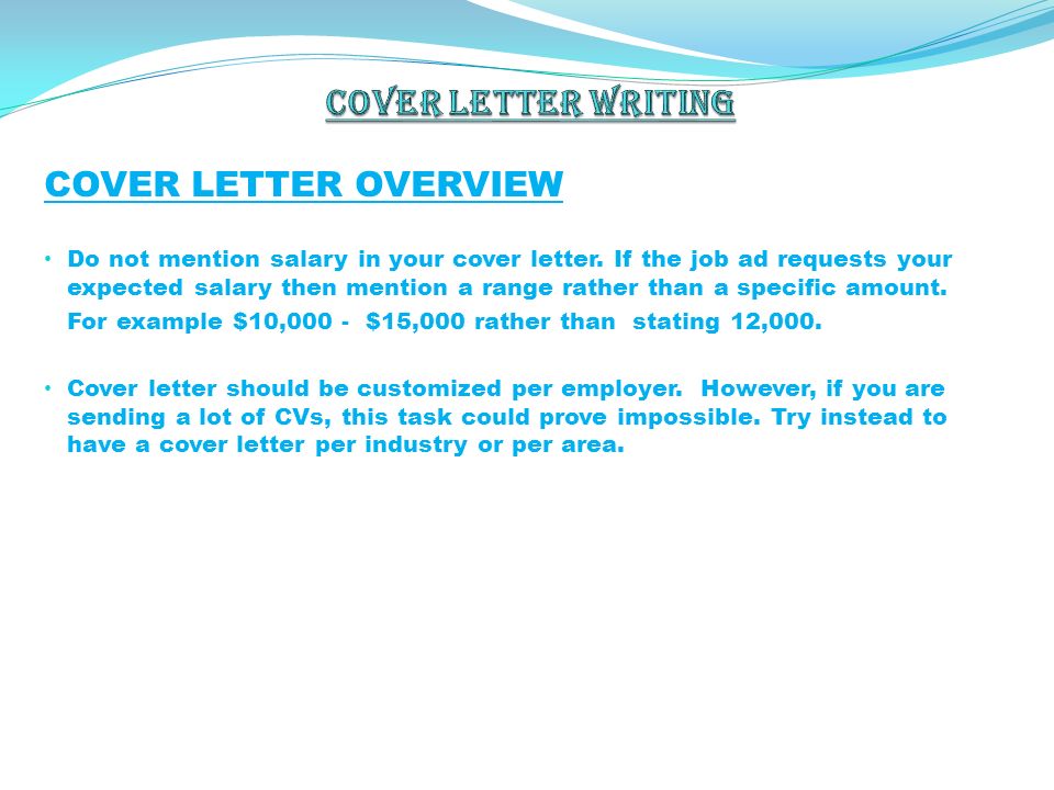 writing a salary history
