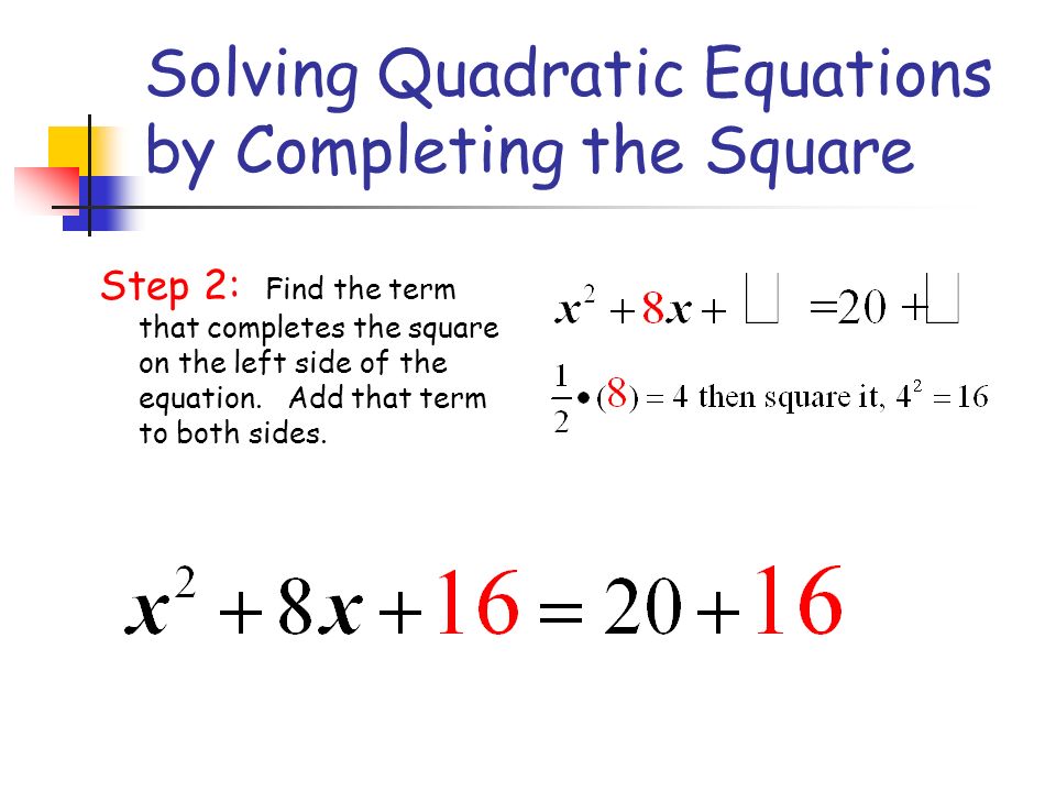 Solve An Equation By Completing The Square Talkchannels Solve Each Equation By Completing The Square Talkchannels