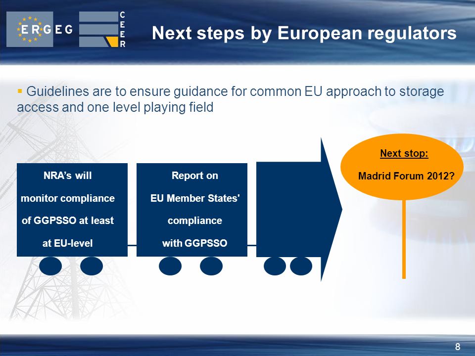 8 Next steps by European regulators Next stop: Madrid Forum 2012.