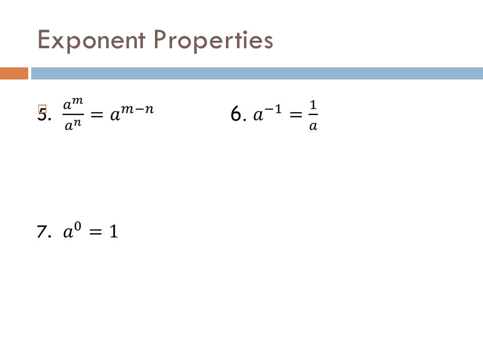 Exponent Properties 